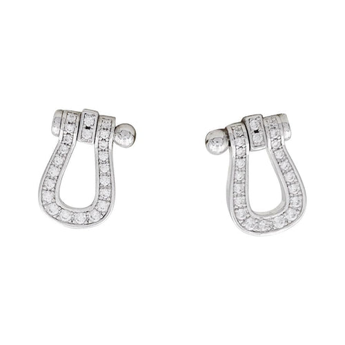 Boucles d'oreilles Boucles d'oreilles Fred, "Force 10", or blanc, diamants. 58 Facettes 33157