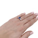 Bague 52 Bague saphir, platine et diamants. 58 Facettes 32357