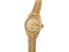 ROLEX oyster perpetual lady datejust 26m 18k yellow gold diamond watch 58 Facettes 254467