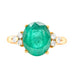 Ring 55 Yellow Gold, Emerald and Diamond Ring 58 Facettes 61600013