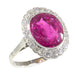 Ring 61 Rubellite diamond ring 58 Facettes 21081-0285