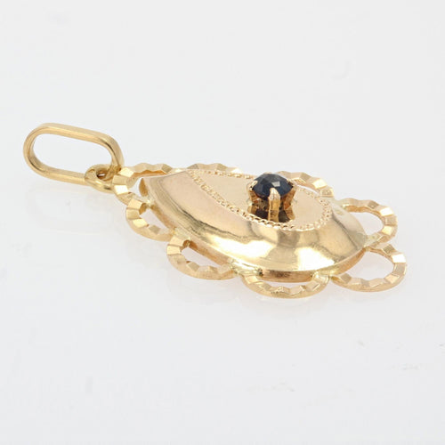 Pendentif Pendentif or en goutte et saphir 58 Facettes 15-003