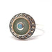 Ring 53 Vintage opal jade silver ring 58 Facettes