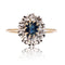 Bague 52 Bague ancienne saphir diamants 58 Facettes CV86