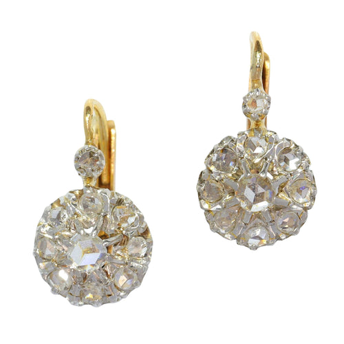 Boucles d'oreilles Boucles d’oreilles diamant Belle Epoque Art Déco vintage 58 Facettes 23240-0083