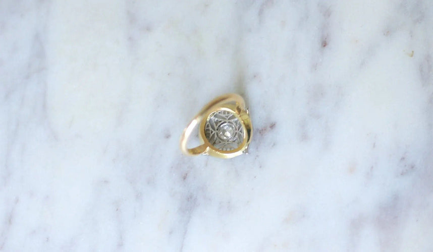Bague 47 Bague cible diamant Belle Epoque 58 Facettes