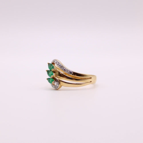 Bague Bague Emeraudes Diamants 58 Facettes
