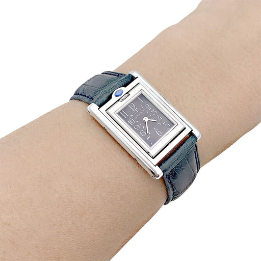 Watch Cartier watch "Tank basculante" steel, leather. 58 Facettes 33571