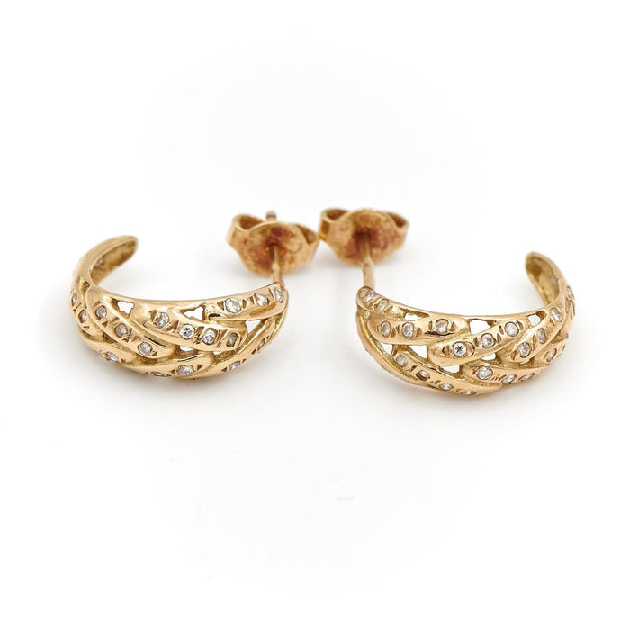 Boucles d'oreilles Boucles d'oreilles Créoles Or jaune Diamant 58 Facettes 1732459CN