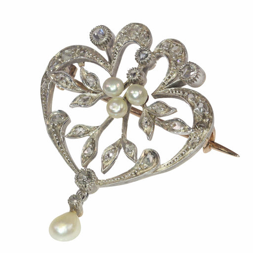 Broche Broche pendentif avec diamants et perles de rocaille 58 Facettes 22059-0206