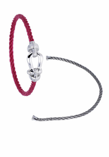 Bracelet Bracelet FRED Force 10 MM en Or Blanc 750/1000 58 Facettes 62338-58280