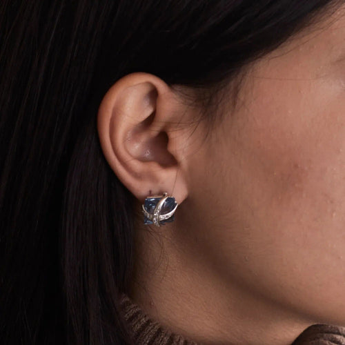 Boucles d'oreilles BOUCLES D'OREILLES AIGUE MARINE & DIAMANTS 58 Facettes BO/230036