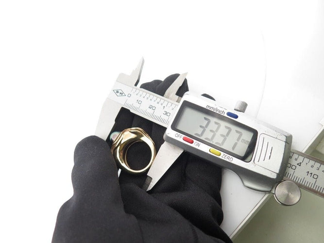 Bague 54 bague perle noire 10mm or jaune 18k 21gr taille 54 black pl 58 Facettes 253779