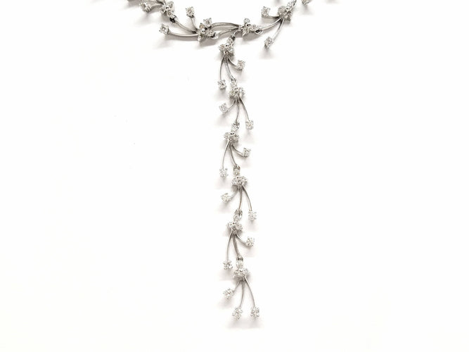 Collier Collier Or blanc Diamant 58 Facettes 06599CD