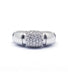 Ring 53 / White/Grey / 750‰ Gold Gold ring with diamond paving 58 Facettes 220450R