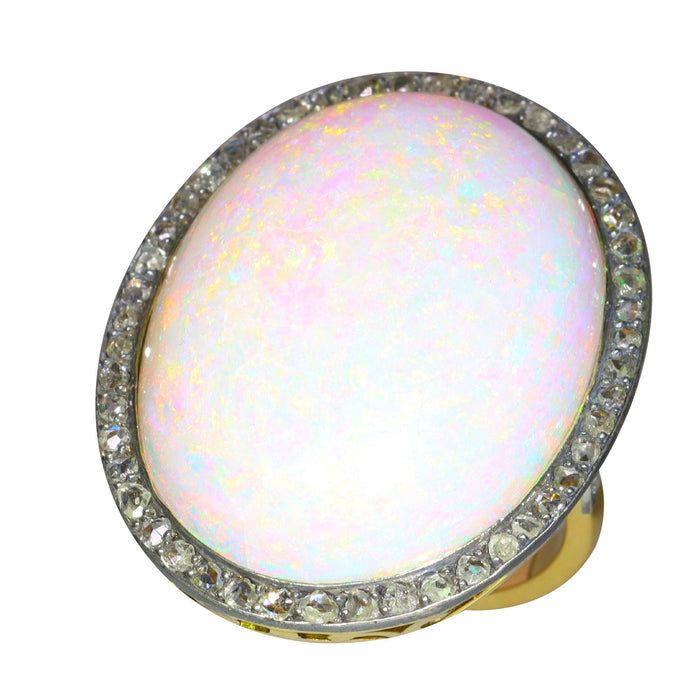 Bague 58 Bague vintage or , opale , diamants 58 Facettes 21224-0615