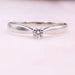 Solitaire diamond ring set with 4 claws in white gold 58 Facettes
