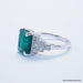 Bague 52 Bague Or blanc Emeraude Diamants 58 Facettes 4207