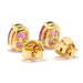 Earrings Yellow gold oval rhodolite earrings 58 Facettes