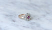 Bague Bague marguerite saphir rose, diamants 58 Facettes