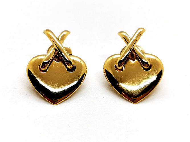 Boucles d'oreilles Boucles d'oreilles Coeur Or jaune 58 Facettes 1161913CN