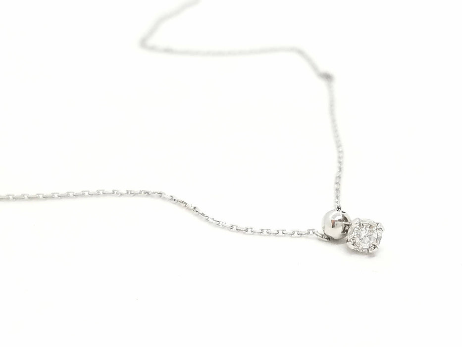 Collier Collier Chaîne + pendentif Or blanc Diamant 58 Facettes 579135RV