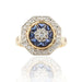 Bague 53 Bague saphirs diamants octogonale 58 Facettes 21-759