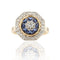 Bague 53 Bague saphirs diamants octogonale 58 Facettes 21-759