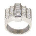Ring 55 Art Deco ring in platinum and diamonds 58 Facettes 21285-0667
