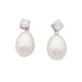 Boucles d'oreilles Boucles d'oreilles or blanc, diamants, perles. 58 Facettes 33522