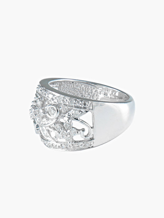 Bague 52 Bague Bandeau Diamants 58 Facettes