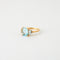 Bague 61 Bague Topazes bleues or jaune 58 Facettes