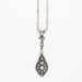 Collier white Gold Silver and Diamonds necklace 58 Facettes