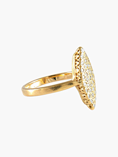 Bague BAGUE MARQUISE OR JAUNE ET DIAMANTS 58 Facettes