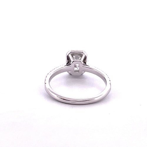 Bague Bague Solitaire diamant taille émeraude 0.80ct 58 Facettes