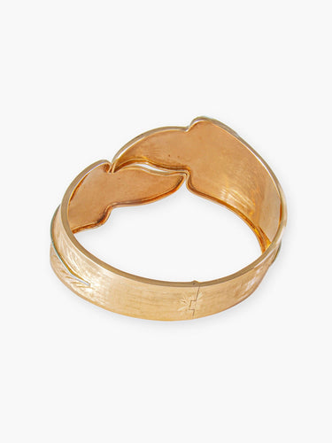 Bracelet Bracelet Rigide, Grandes Feuilles, Or Jaune 58 Facettes