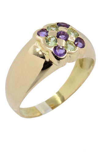 Bague BAGUE MODERNE TOURMALINES ET AMETHYSTES 58 Facettes 041621