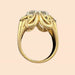 Ring 50s Cocktail Ring Yellow Gold Diamonds 58 Facettes A 7459