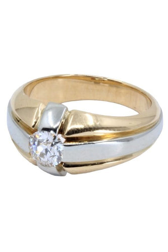 Bague JONC ANGLAIS DIAMANT 0.57 CARAT 58 Facettes 058701