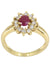 Bague BAGUE MARGUERITE RUBIS ET DIAMANTS 58 Facettes 047611