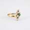 Bague 55 Bague émeraude, diamant, or jaune 58 Facettes