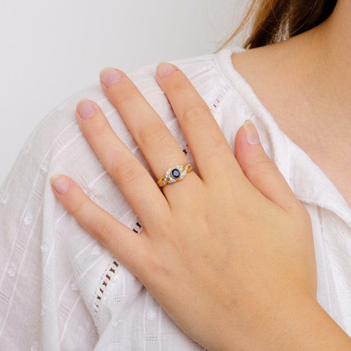 Bague Bague Saphir Diamants 58 Facettes