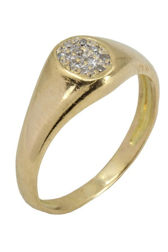 Bague 57 CHEVALIÈRE PAVAGE DIAMANTS 58 Facettes 053041