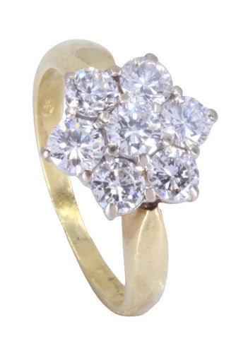 Bague 49 BAGUE FLEUR DIAMANTS 58 Facettes 073711