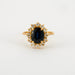 Ring Ring in yellow gold, diamonds & sapphires 58 Facettes