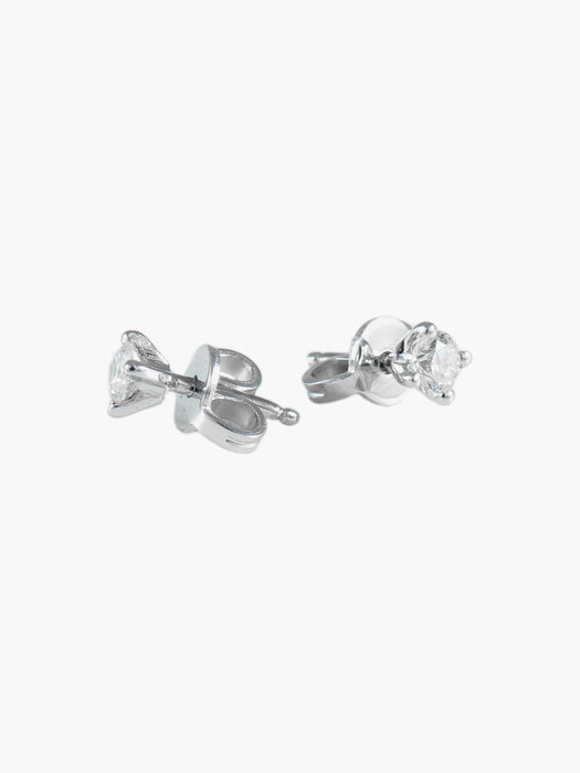 Boucles d'oreilles Boucles d’oreilles puce diamants, or blanc 58 Facettes