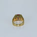 56 Signet Ring Yellow Gold Topaz and Diamonds 58 Facettes