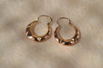 Boucles d'oreilles Créoles en or jaune rosé facettées 58 Facettes Ref1954