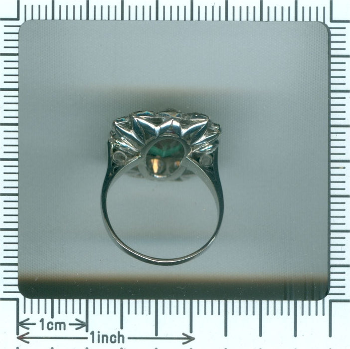 Bague 52 Bague en diamant avec émeraude 58 Facettes 19343-0010