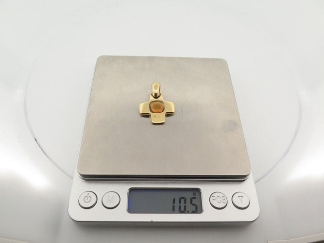 Collier collier POMELLATO pendentif croix chaine maille jaseron or 18k 58 Facettes 258004